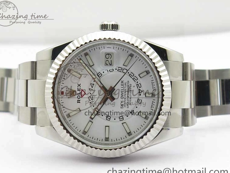 MiroTime 0503 Sky-Dweller 326934 SS Noob 1:1 Best Edition White Dial on SS Bracelet Asian 23J to TechFriendly 2880